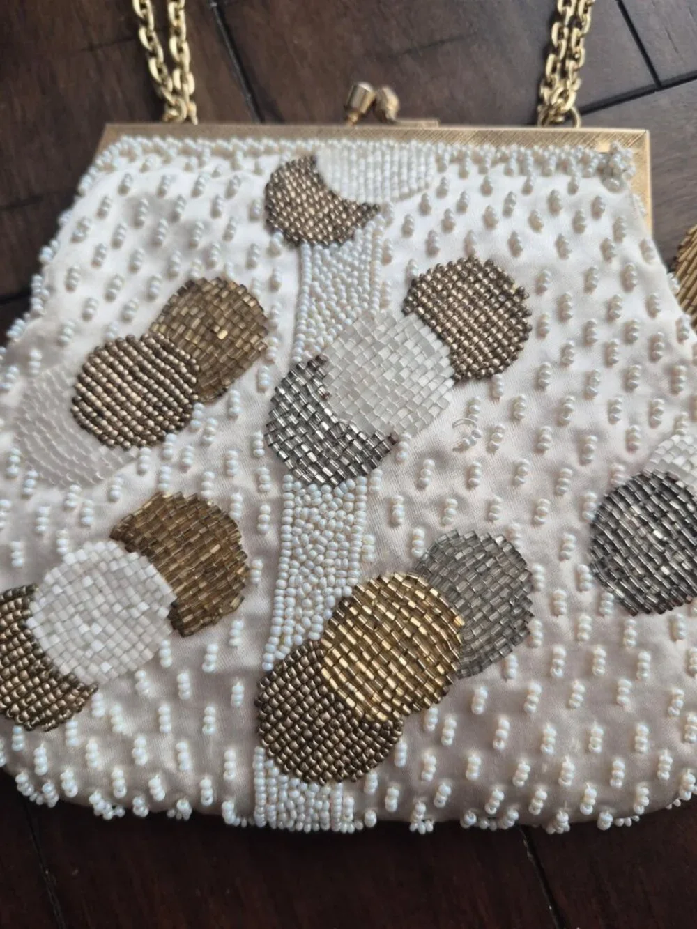 Vintage Beaded Clutch & Gold Coin Purse Set